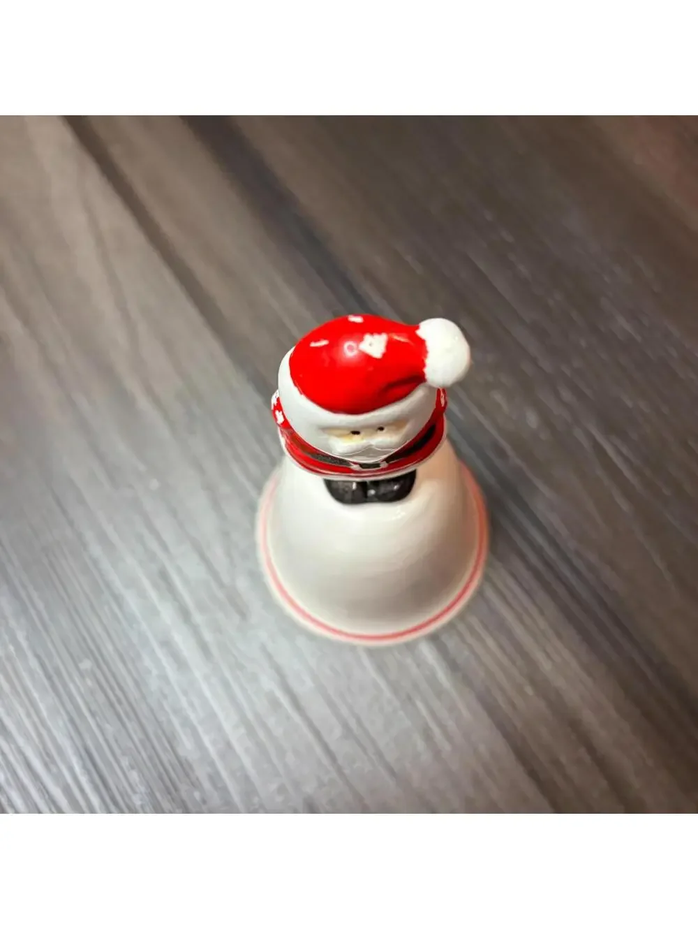 Vintage Holiday Boutique Christmas Ceramic Santa Bell 5